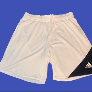 Adidas Men's White and Black Athletic Shorts